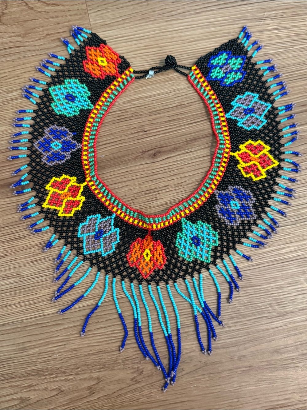 Colorful Handmade Beaded Made In Mexico Necklace